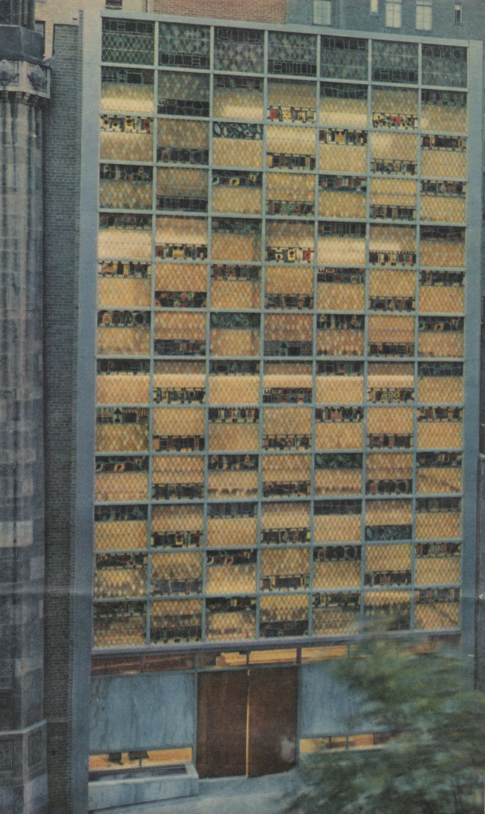 洋書 Architectural Stained Glass Frank Lloyd Wright Tree of Life Stained Glass Window Panel